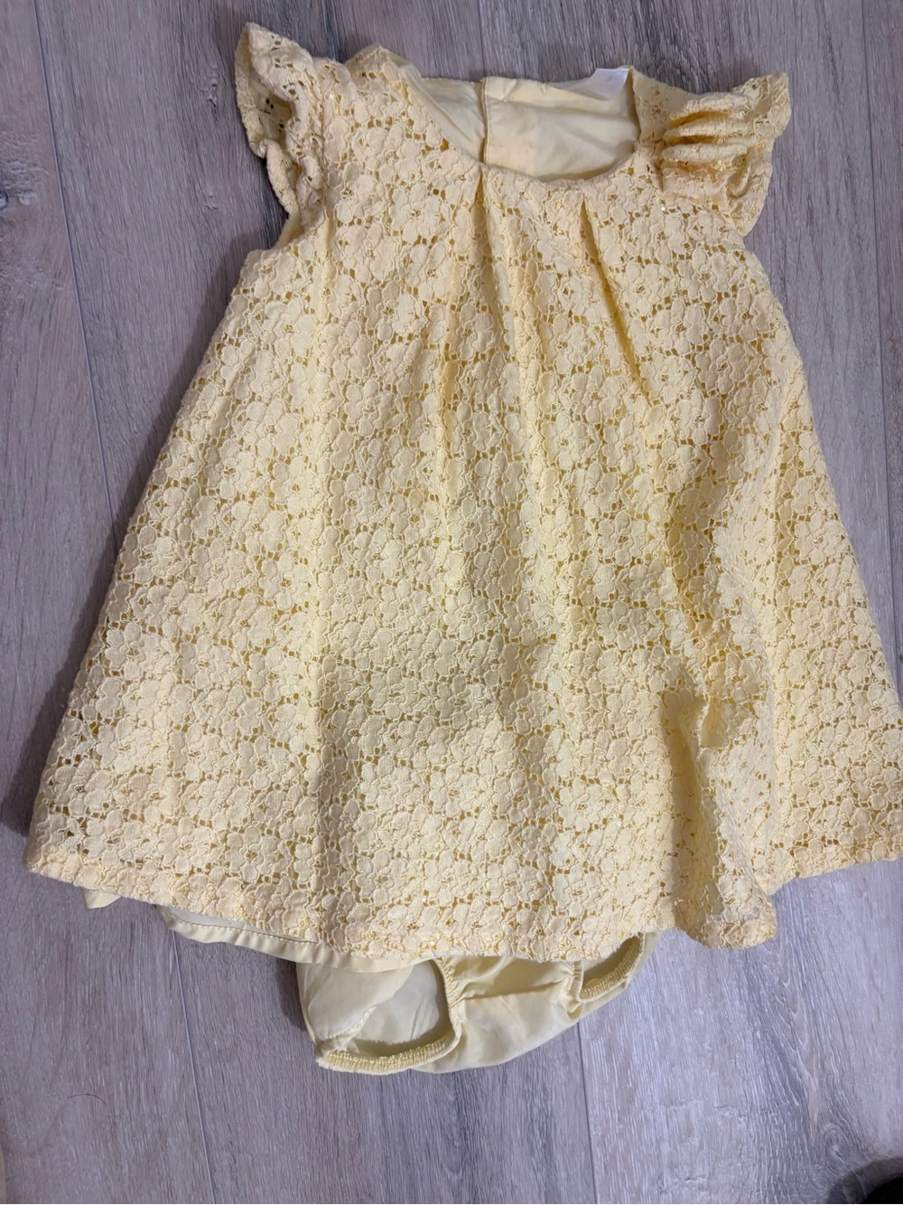 Carter's Yellow Lace Dress with Bloomer